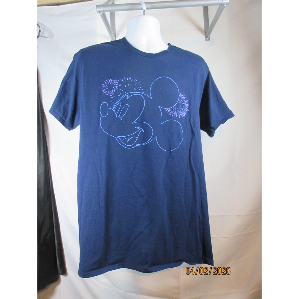 Disney D23 Expo Mickey Mouse Fireworks Navy Blue Hanes Perfect-T Shirt XL Mens